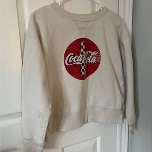 Coca-Cola Off-White Sweatshirt with Red Logo